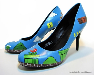 Illustration for article titled You Won't Jump Over the Flagpole in These Awesome Mario Heels